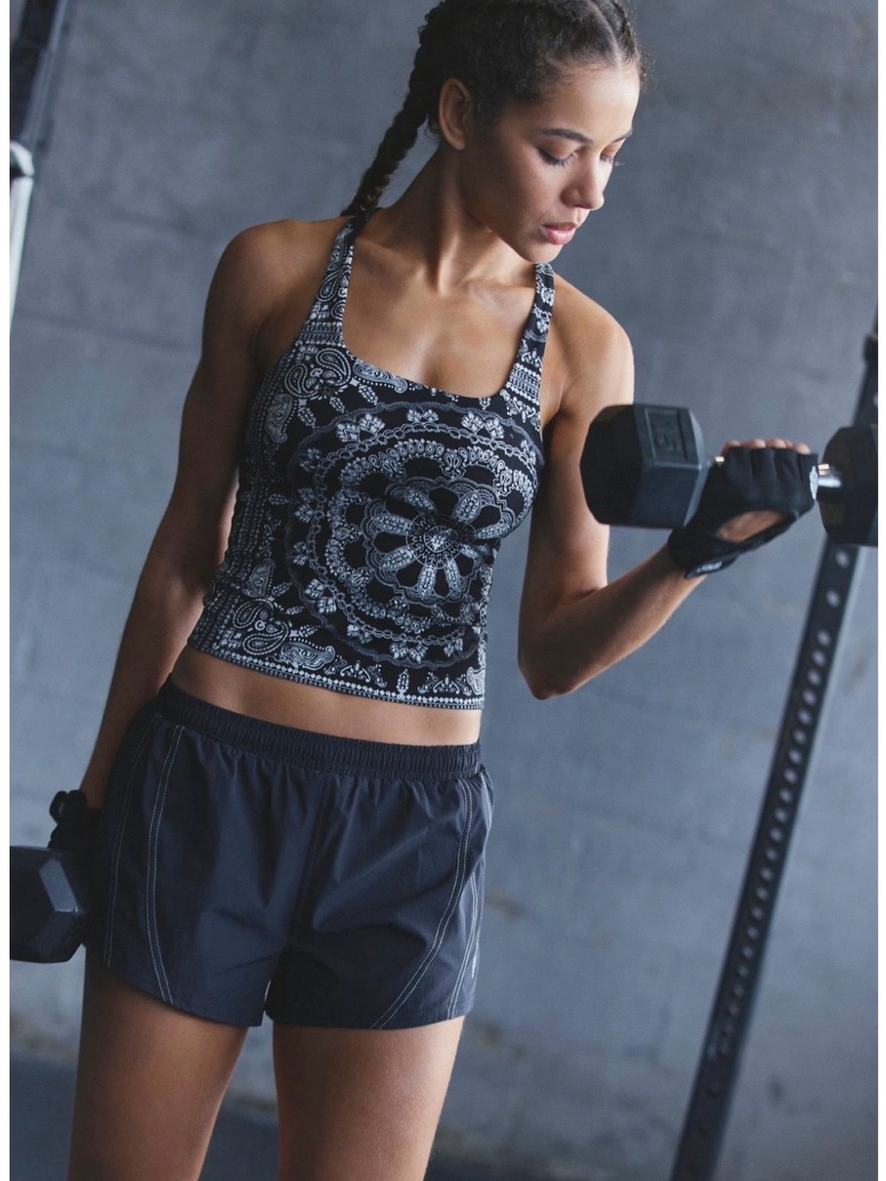 free People FP Movement - Go To Printed Smooth Square Neck Cami - M/L